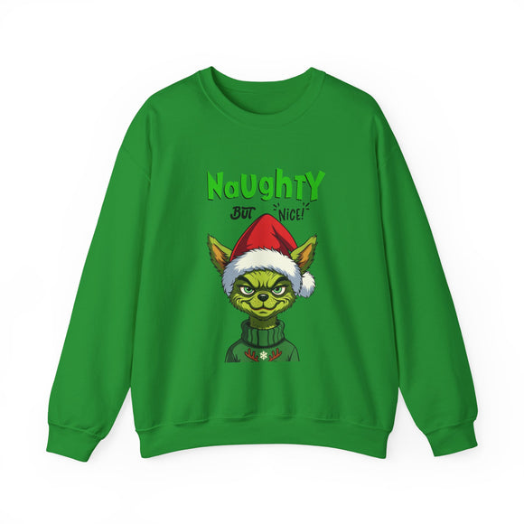 Christmas Grinch Dog Sweatshirt – "Naughty But Nice"