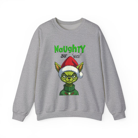 Christmas Grinch Dog Sweatshirt – "Naughty But Nice"