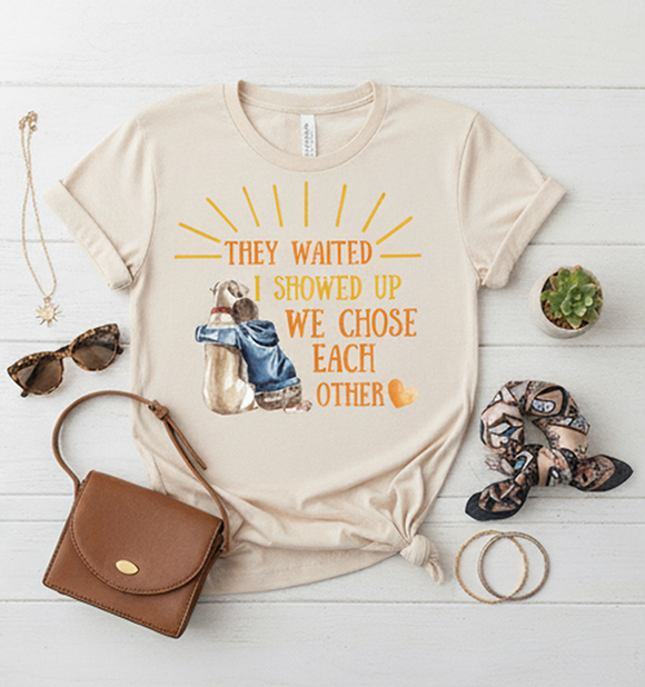 We Chose Each Other Dog T-Shirt Ivory