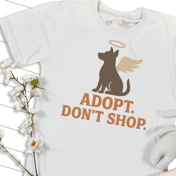Adopt Don't Shop Tee - Short Sleeve Shirt for Animal Lovers