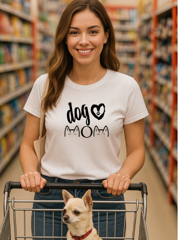 Dog Mom T-Shirt with Extra Cuteness! | Pet SuperJuice By Hillsboro