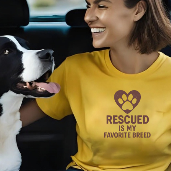 Rescued Is My Favorite Breed Tee