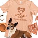Rescued Is My Favorite Breed Tee-1