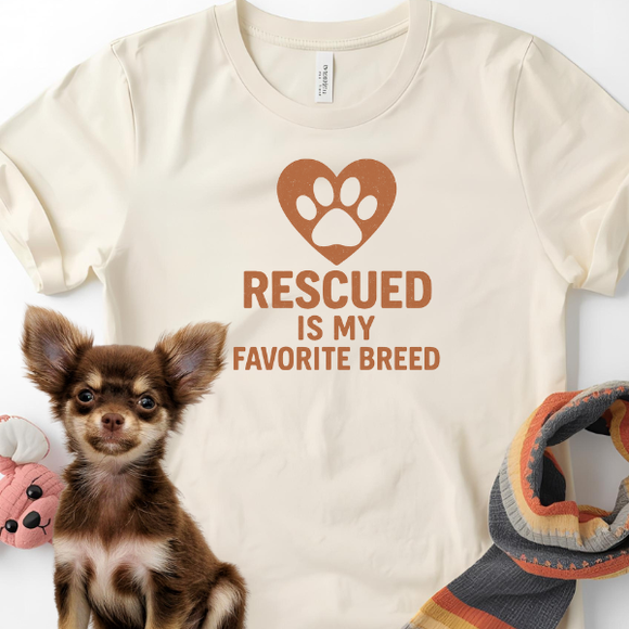 Rescued Is My Favorite Breed Tee