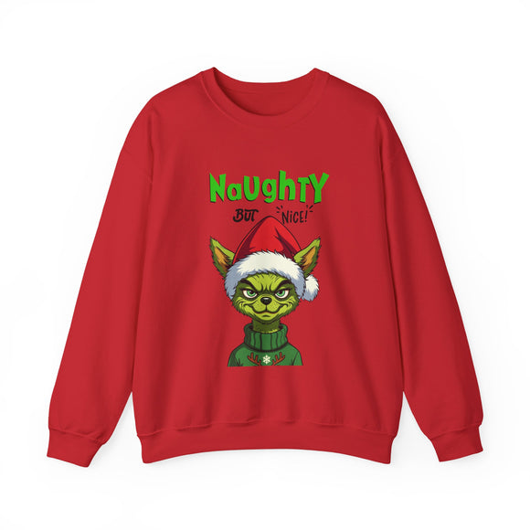 Christmas Grinch Dog Sweatshirt – "Naughty But Nice"