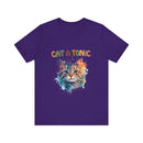 Cat Themed T-Shirt Heather Purple