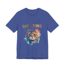 Cat Themed T-Shirt Heather Royal