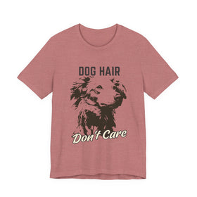 Dog hair don't care t-shirt mauve
