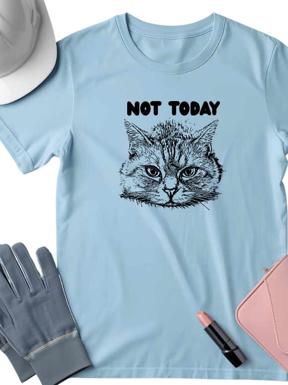 Funny Cat  T-Shirt in Blue