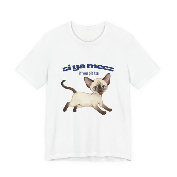 Funny Cat Tee White