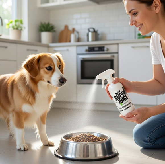 Pet SuperJuice for Dogs - 16 oz Organic Prebiotic Spray | Gut Health & Odor Control
