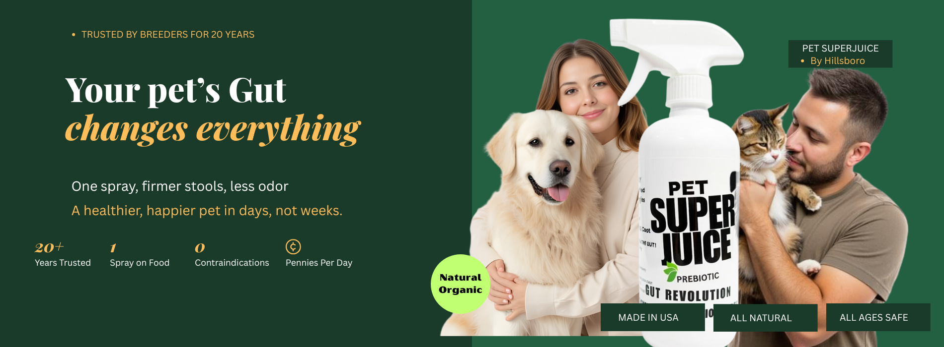 Pet SuperJuice for Dogs and Cats