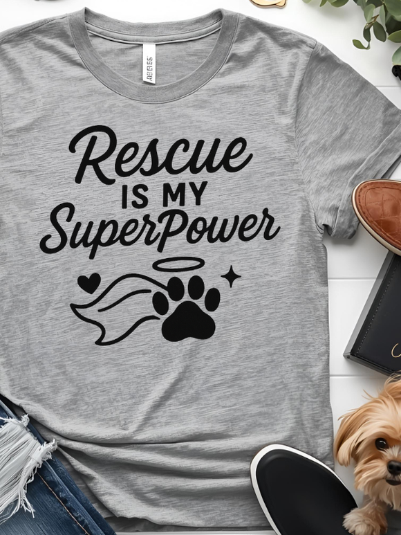 Rescue is My SuperPower T-Shirt Grey
