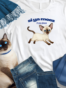 Siamese Cat T-Shirt white