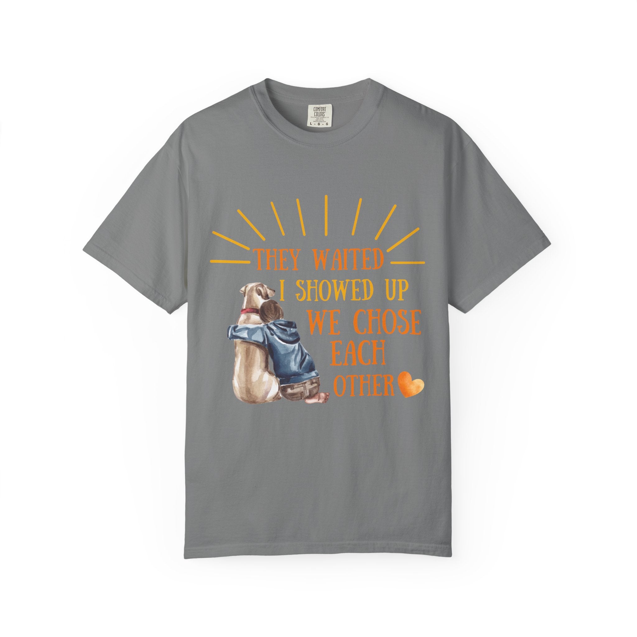 We Chose Each Other Dog T-Shirt in Ash Gray