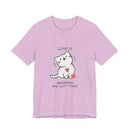 cat themed tee light lilac