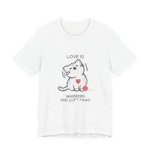 cat themed tee white